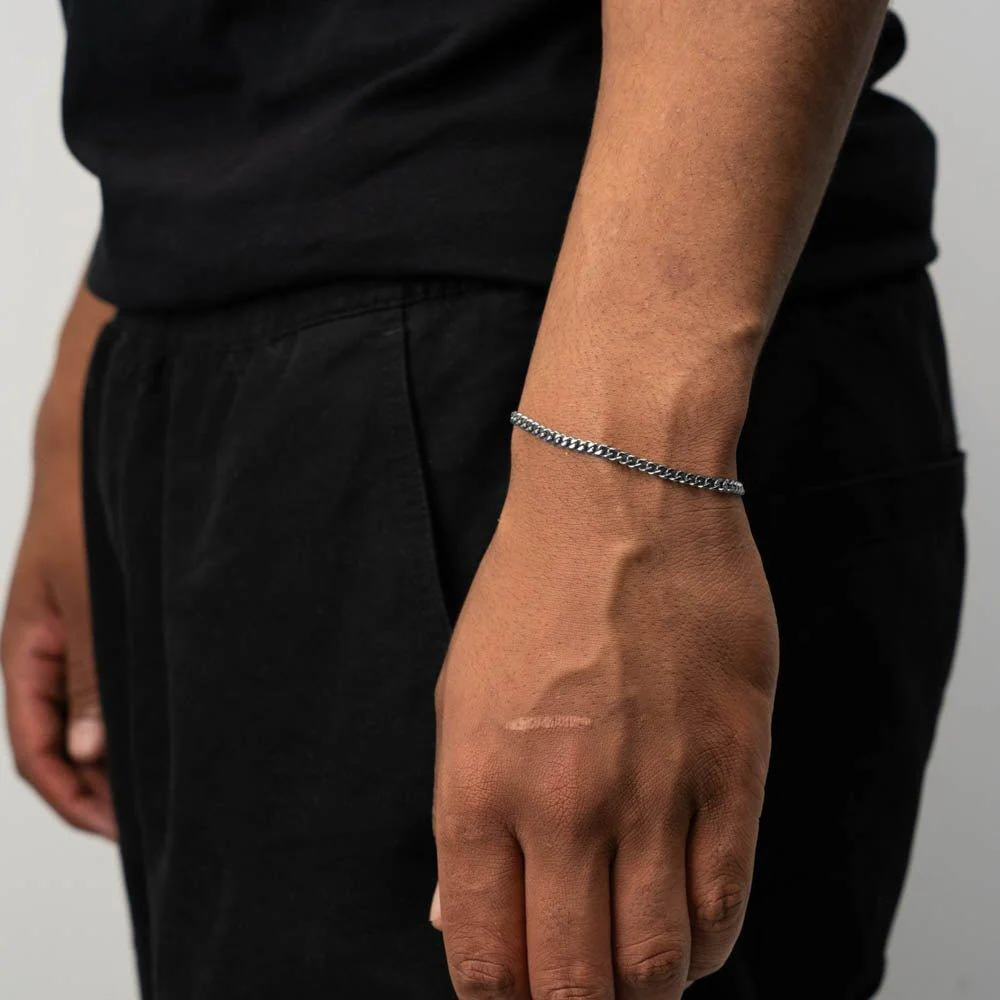 Cuban Bracelet (Silver) 3MM - Image 3