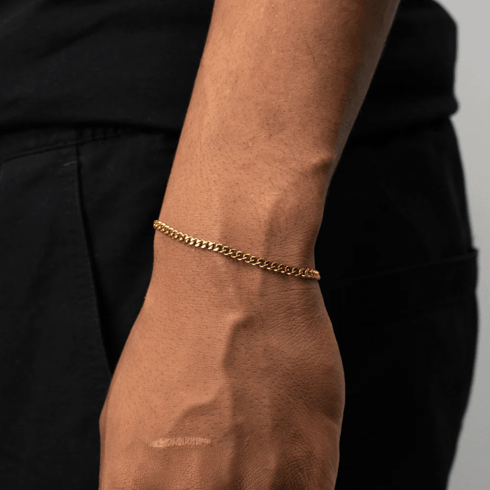 Cuban Bracelet (Gold) 3MM - Image 3