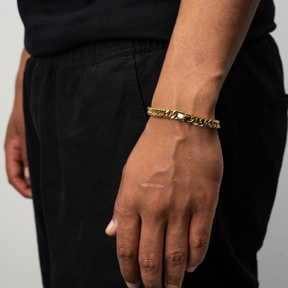 Cuban Bracelet Clasp (Gold) 8MM - Image 3
