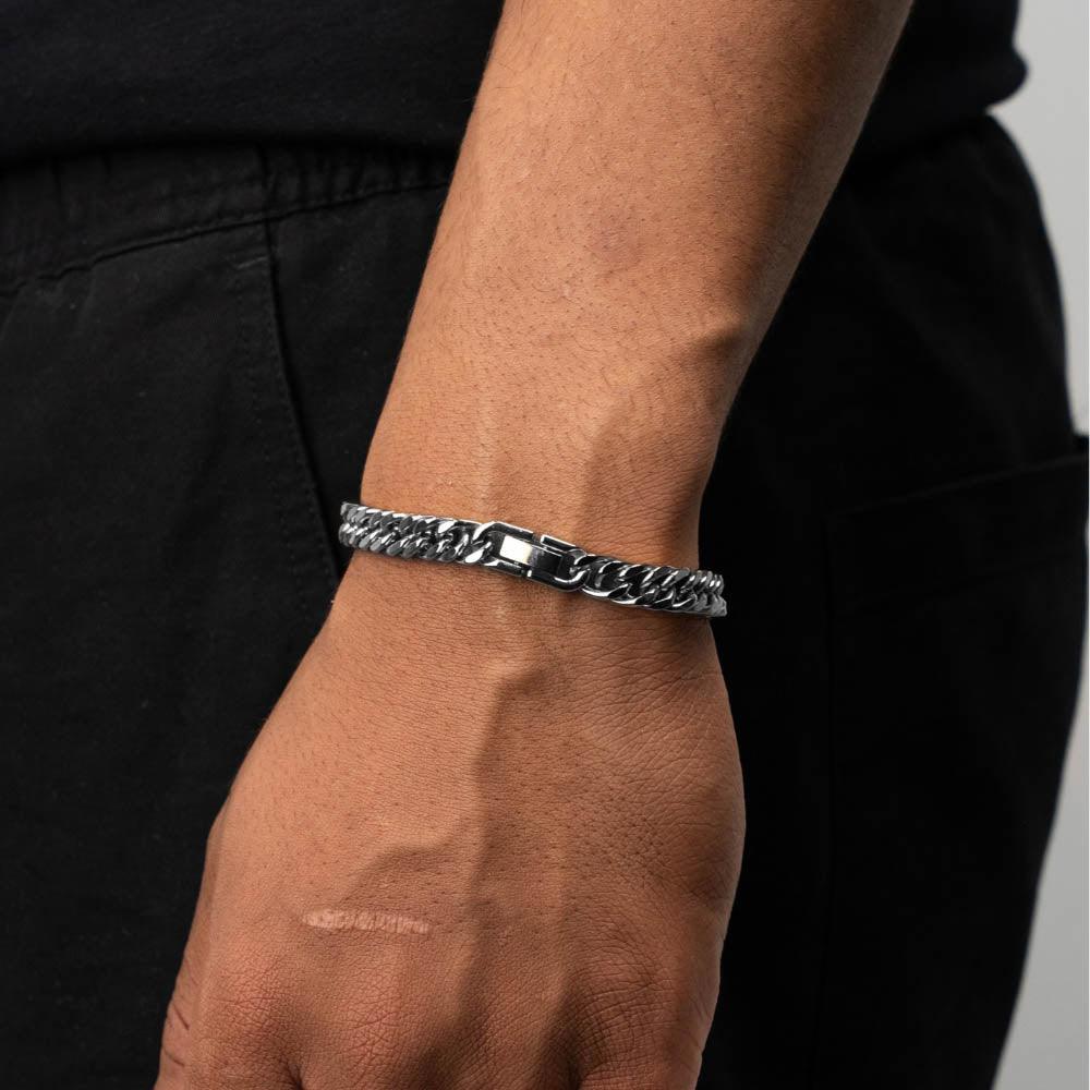 Cuban Bracelet Clasp (Silver) 8MM - Image 2