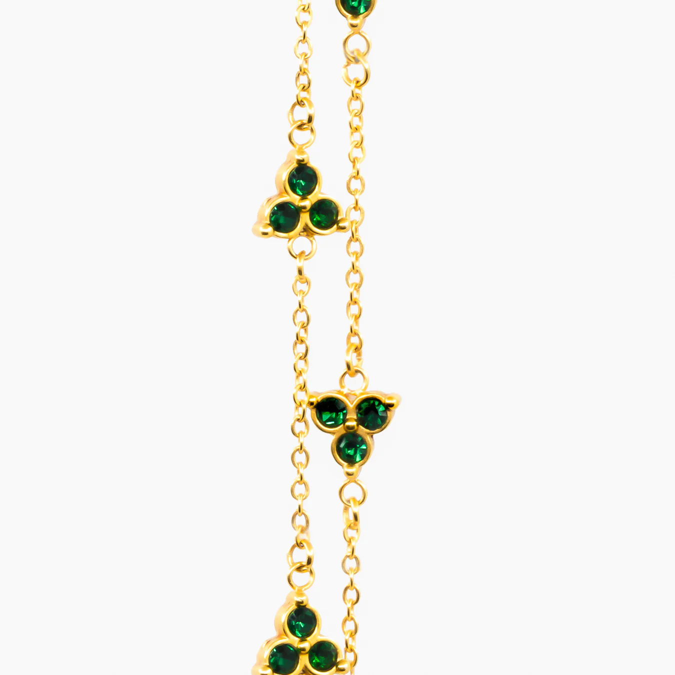 Green Clover Bracelet (Gold) - Image 3