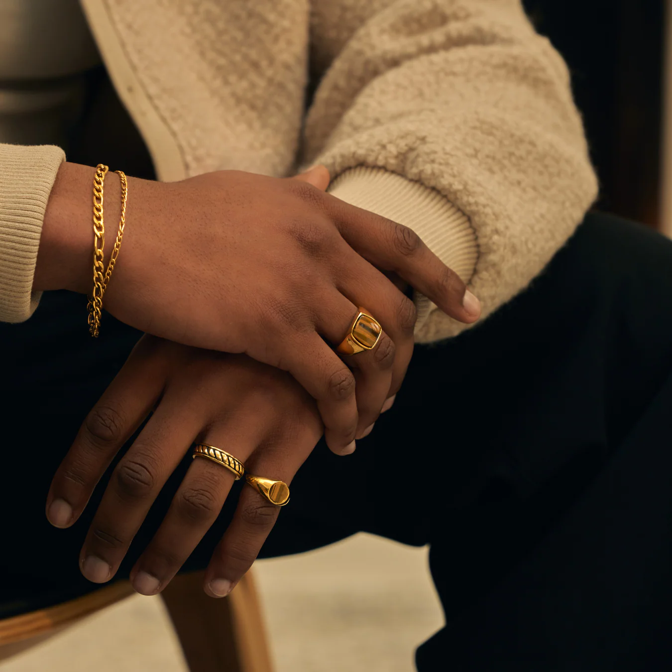 Tiger's Eye Ring (Gold) - Image 4