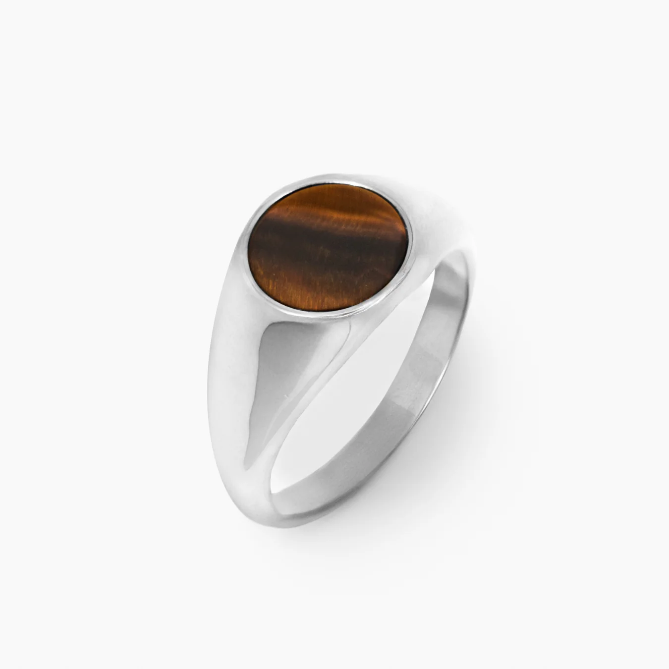 Oval Tiger's Eye Ring (Silver) - Image 3