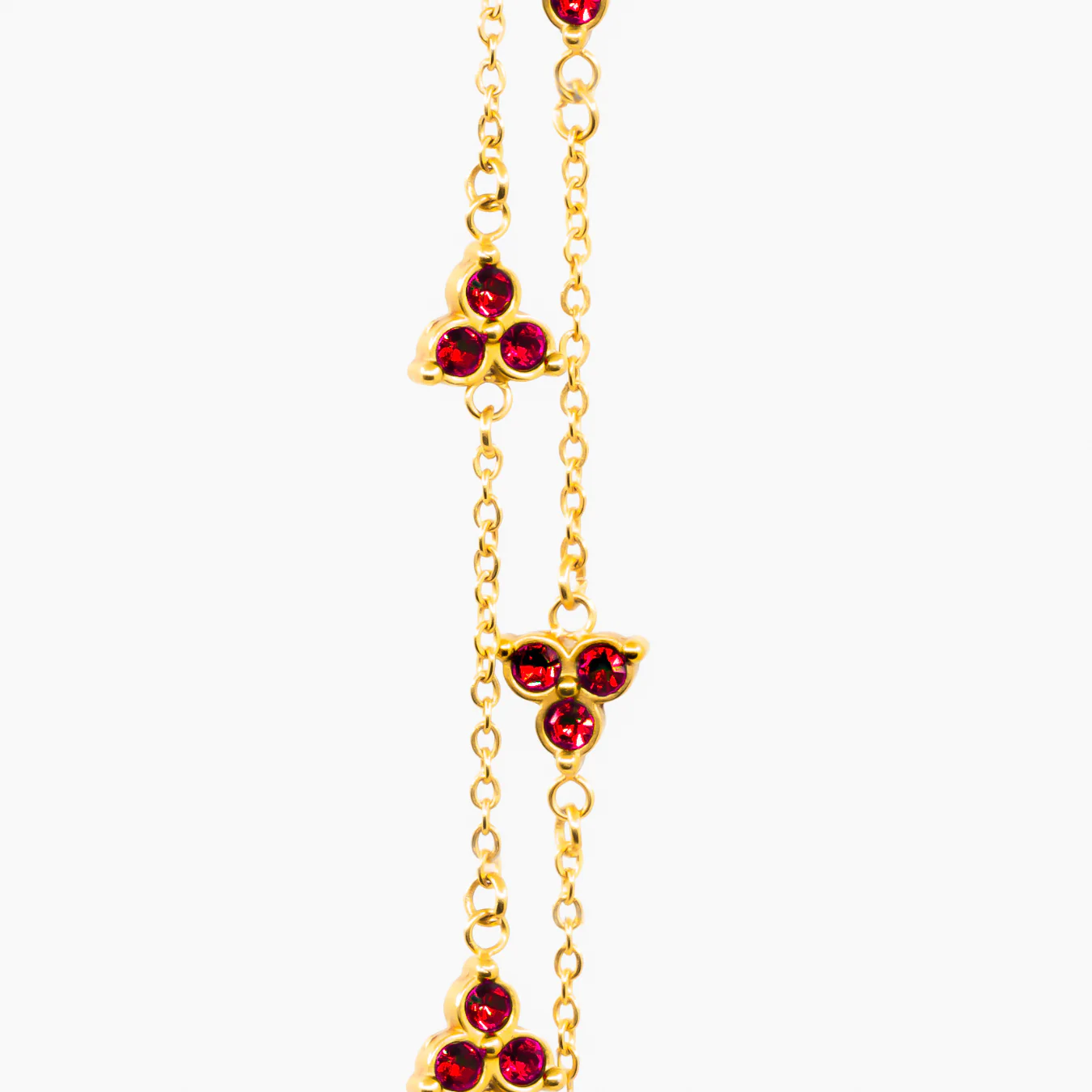 Red Clover Bracelet (Gold) - Image 3