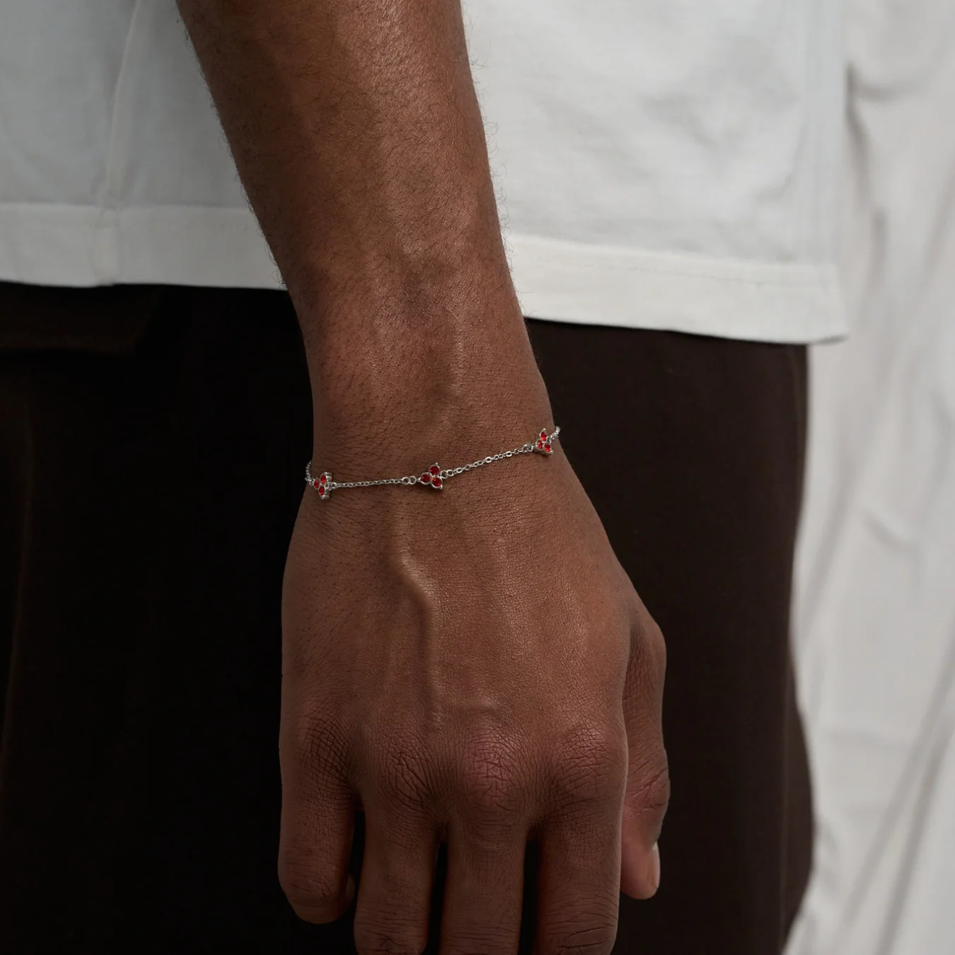 Red Clover Bracelet (Silver) - Image 2