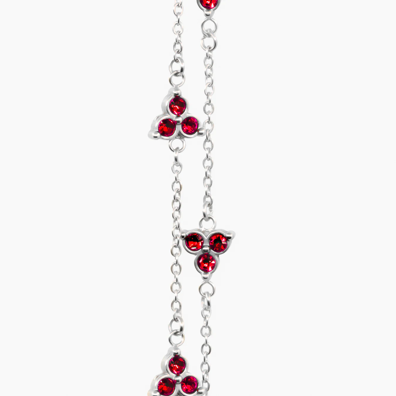 Red Clover Bracelet (Silver) - Image 3