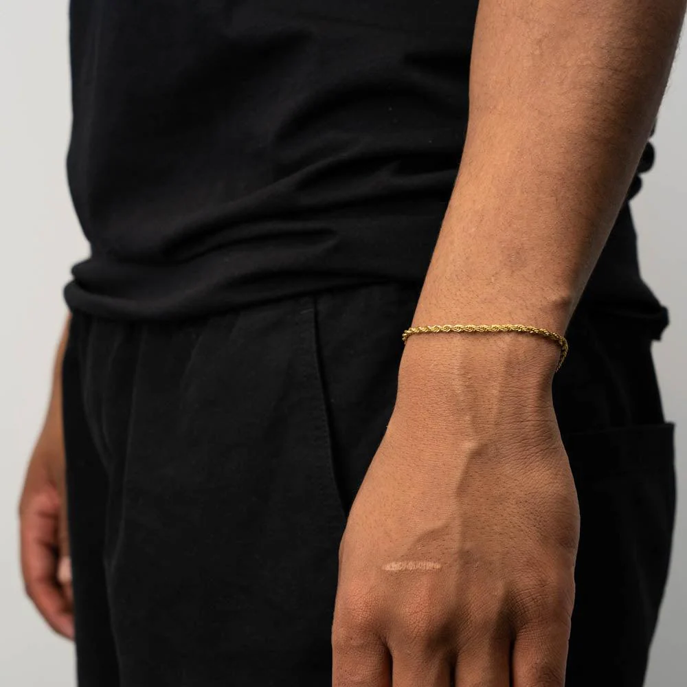 Rope Bracelet (Gold) 3MM - Image 3