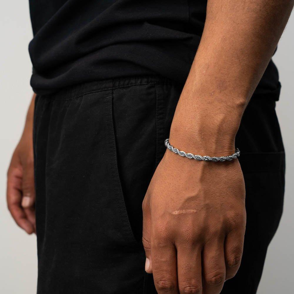 Rope Bracelet (Silver) 5MM - Image 3