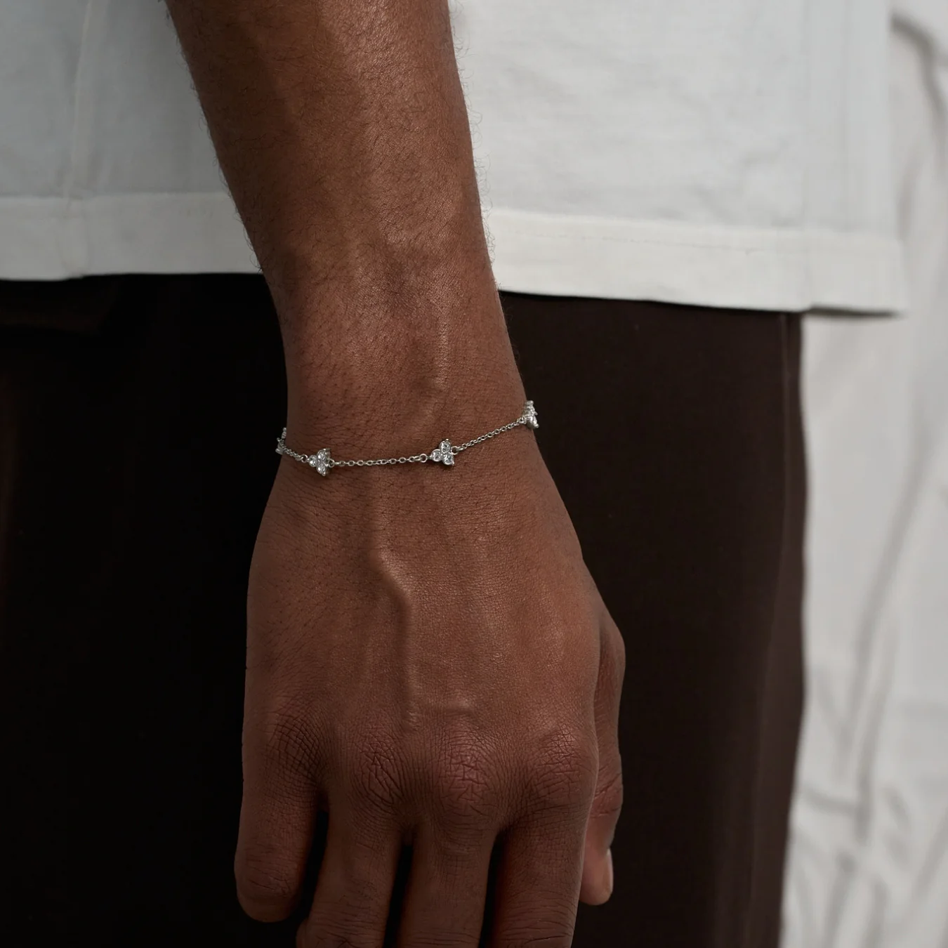 White Clover Bracelet (Silver) - Image 2